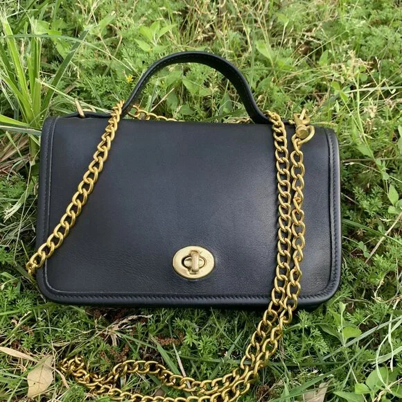 Vintage Coach Casino #9924 Crossbody Bag BLACK - Picture 1 of 16